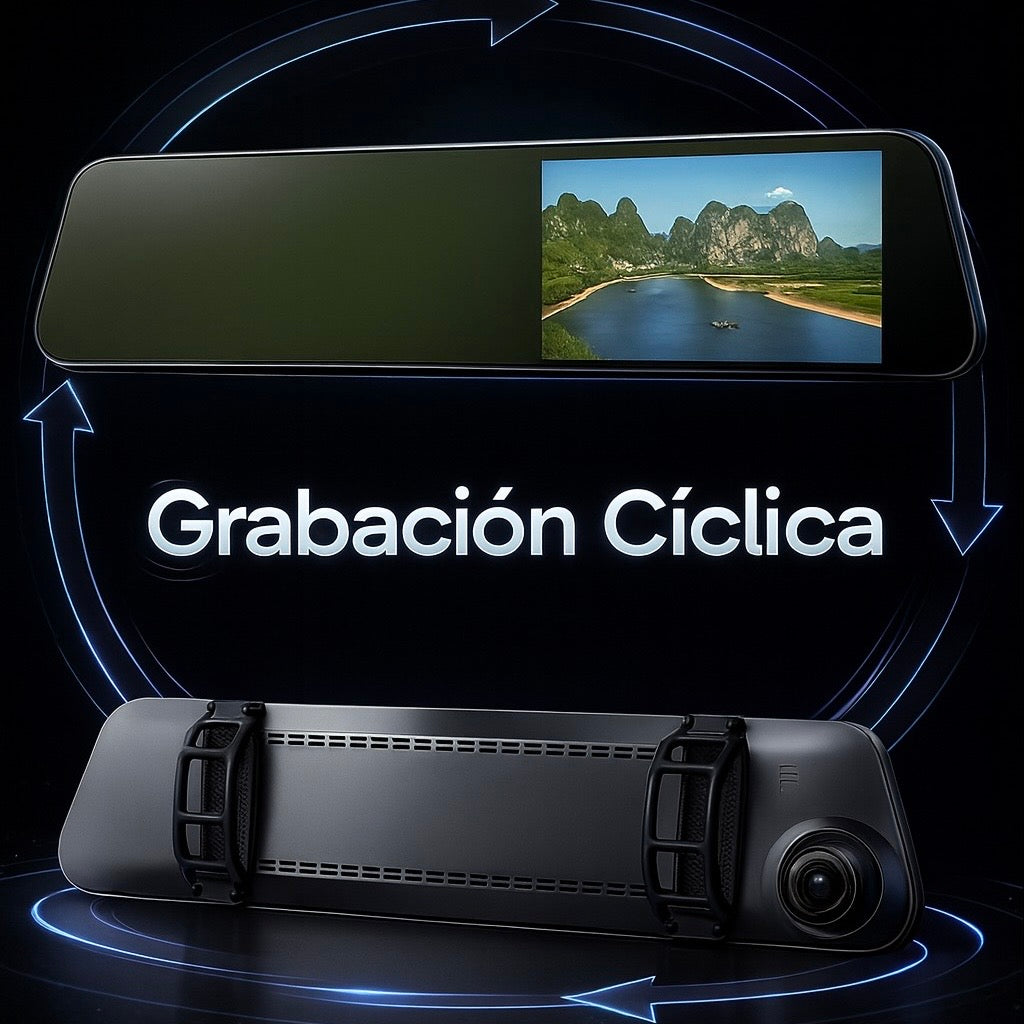 Retrovisor dashcam con cámara 1080p